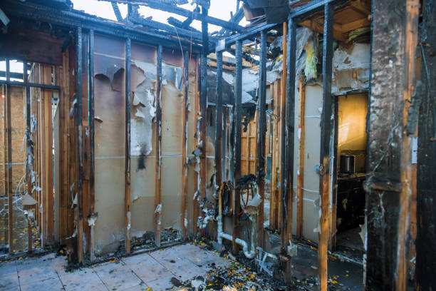 Professional Fire Damage Restoration technician working in Jamestown, TN